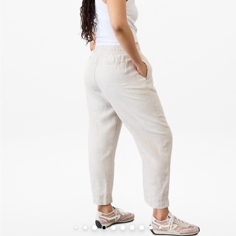 Athleta Cream/light Khaki Ankle Cropped Pants - Picture 6 of 7